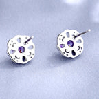 Women's stud earrings with delicate flower design and sparkling crystals Style and Serve