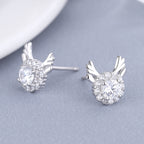 Women's earrings with sparkling crystals and playfully designed wings Style and Serve