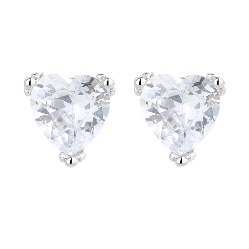 Women's earrings with sparkling heart accents made of high-quality stainless steel Style and Serve