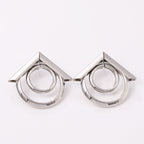 Women's Hanging Earrings with Elegant, Curved Ring Design Style and Serve