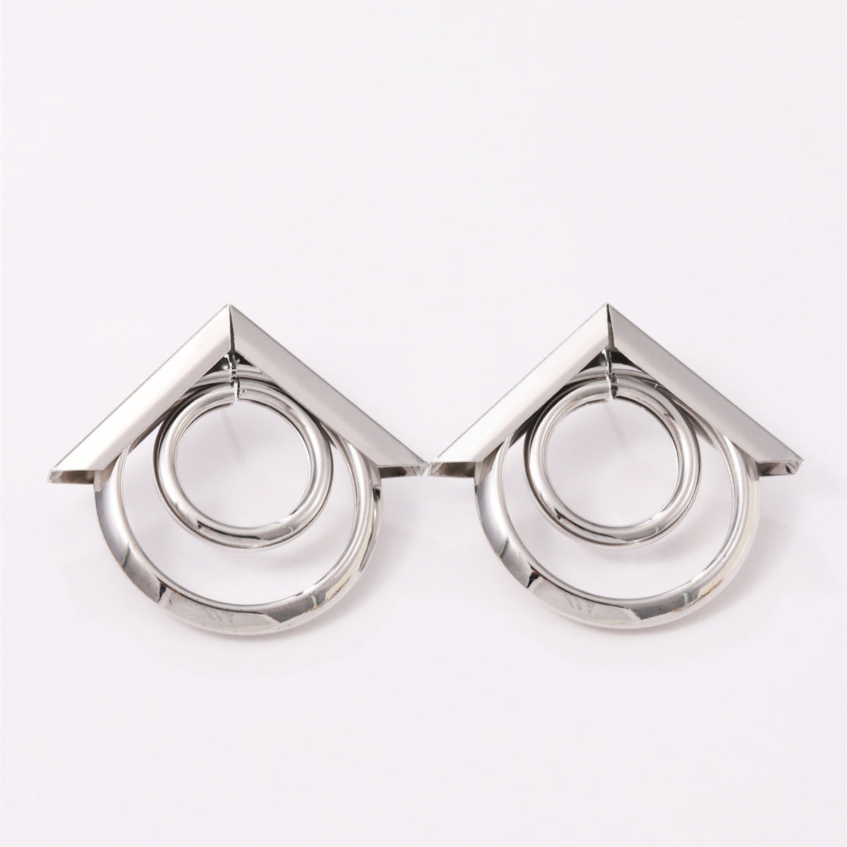 Women's Hanging Earrings with Elegant, Curved Ring Design Style and Serve