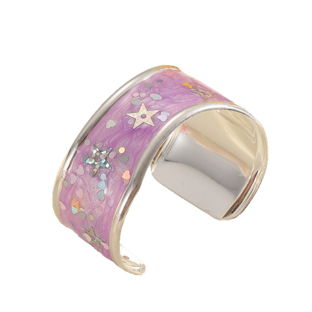 Women's bangle with sparkling star motif Style and Serve