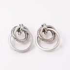 Women's Hanging Earrings with Elegant, Curved Ring Design Style and Serve