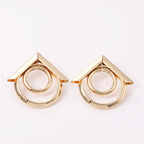 Women's Hanging Earrings with Elegant, Curved Ring Design Style and Serve