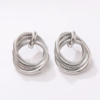 Women's Hanging Earrings with Elegant, Curved Ring Design Style and Serve
