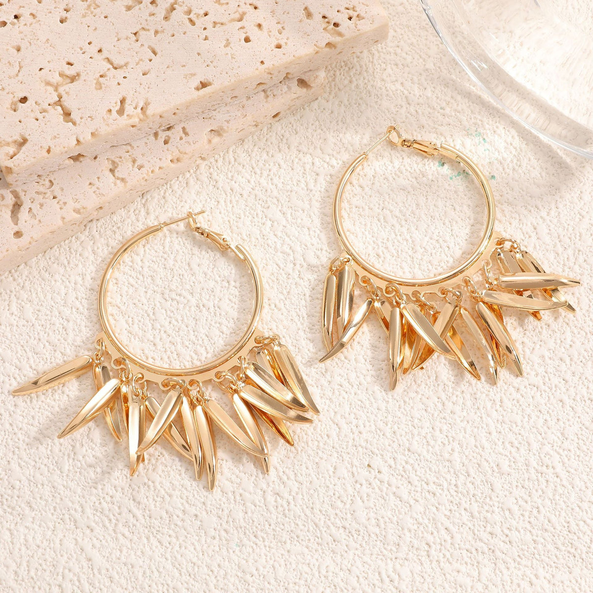 Women Hanging Earrings with Elegant Decorative Leaf Design Style and Serve