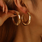 Women's Hanging Earrings in Modern Crescent Design Style and Serve
