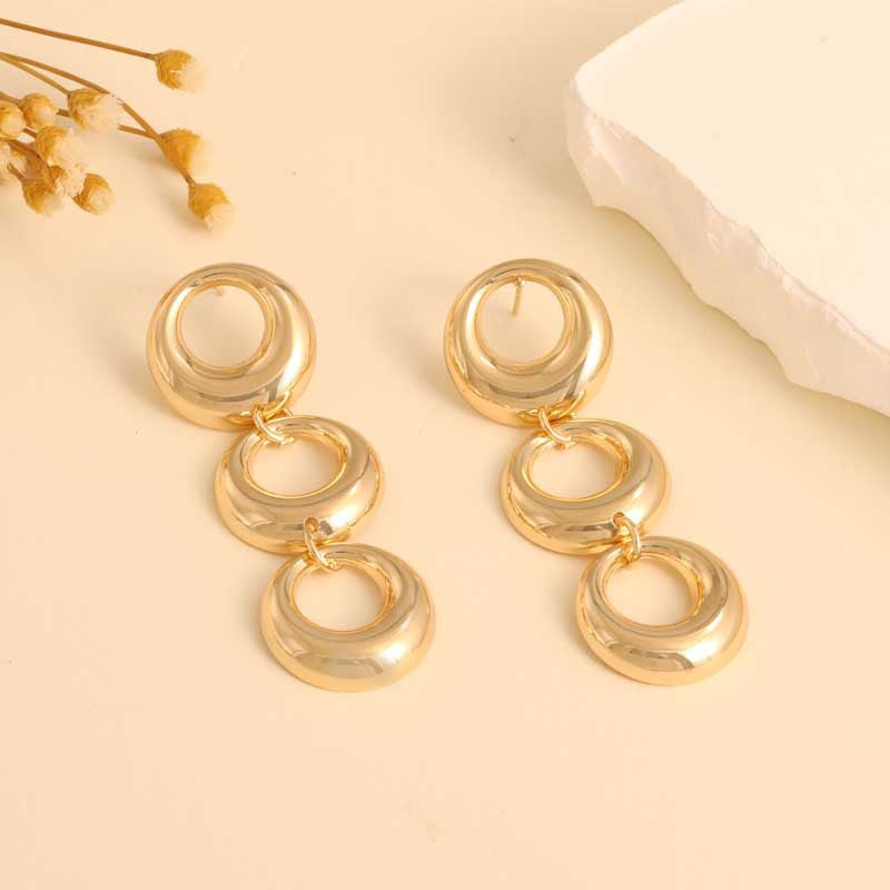 Women's Hanging Earrings with Modern, Geometric Elements Style and Serve
