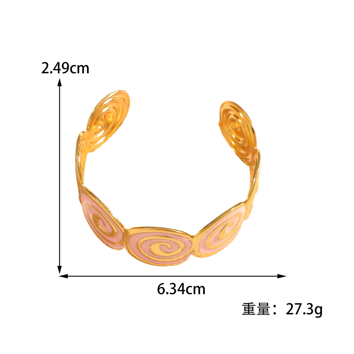 Women's cuff with elegant spiral design Style and Serve