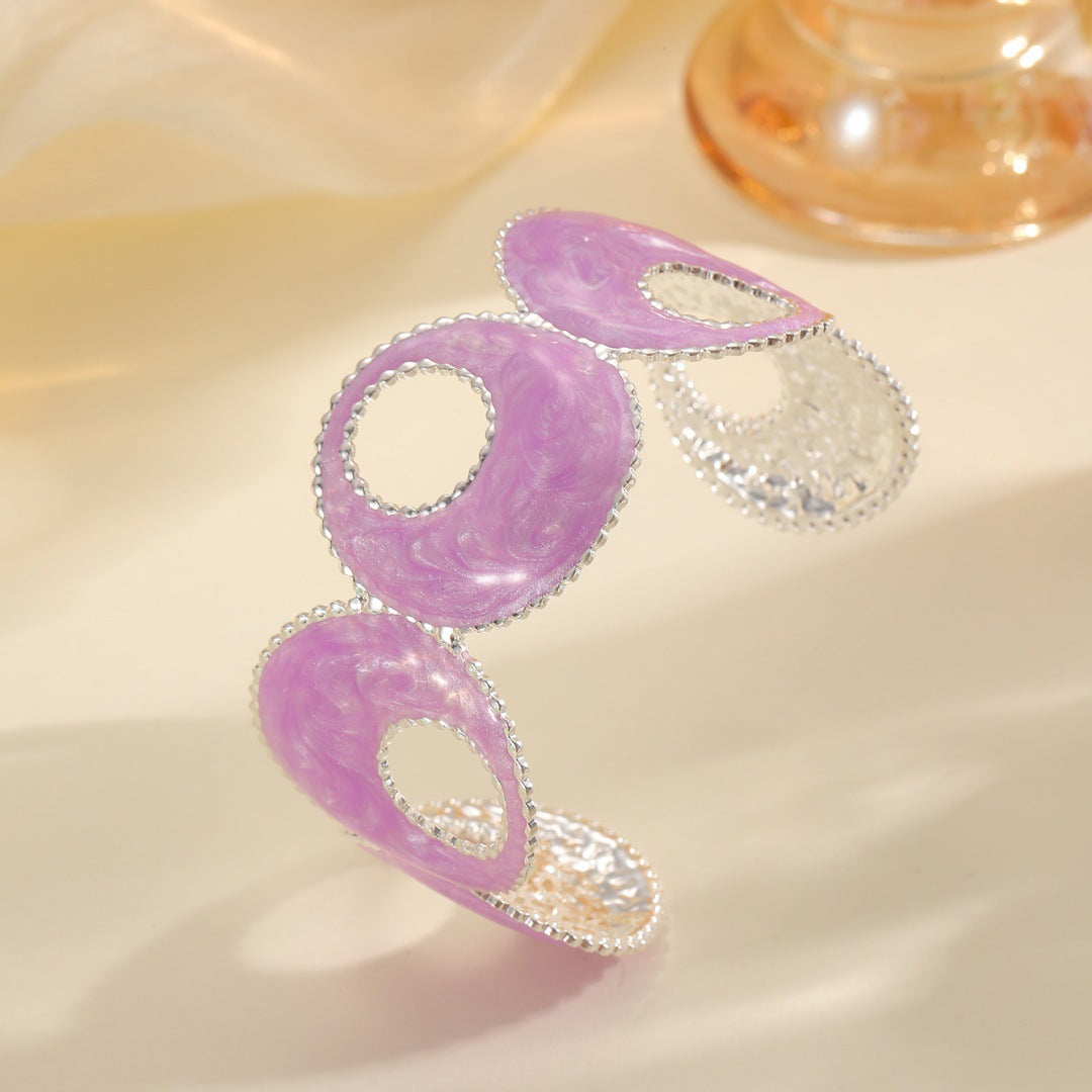 Women Open Bangle with artistic, multicolored design Style and Serve
