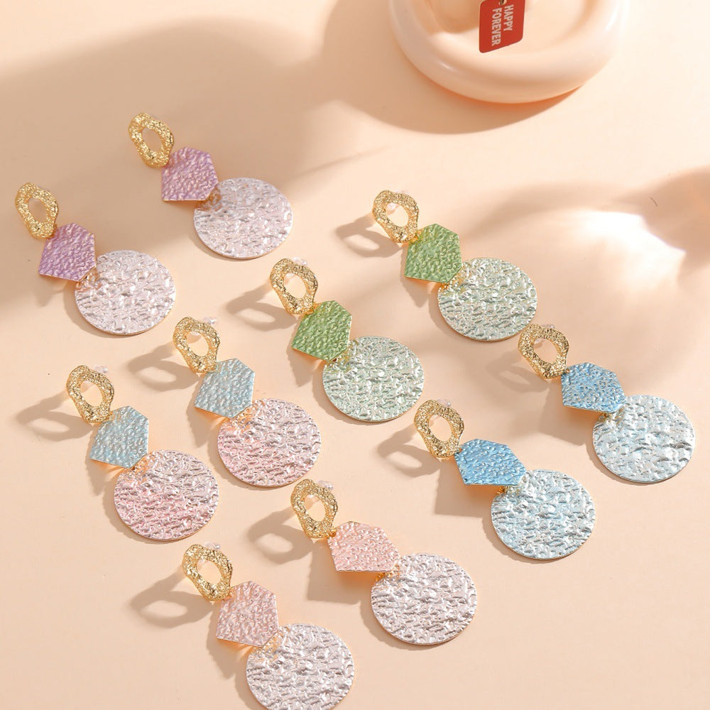 Women's Hanging Earrings with Modern Geometric Design Style and Serve