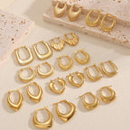 Women's Hanging Earrings with Integrated, Textured Design Style and Serve