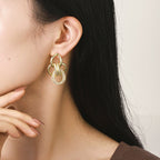 Women's Hanging Earrings with Luxurious, Sculptural Design Style and Serve