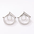 Women's Hanging Earrings with Elegant, Curved Ring Design Style and Serve