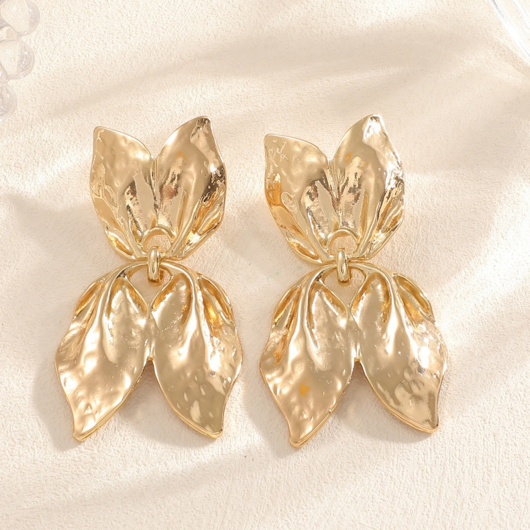 Ladies earrings in elegant leaf design Style and Serve