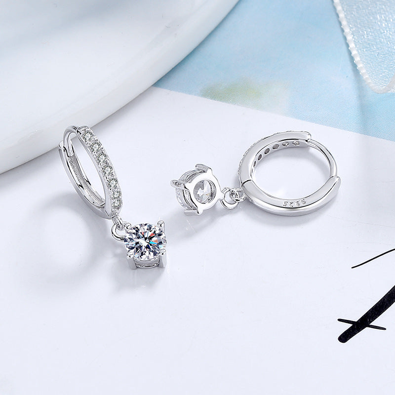 Ladies earrings with sparkling crystals and high-quality gold plating Style and Serve