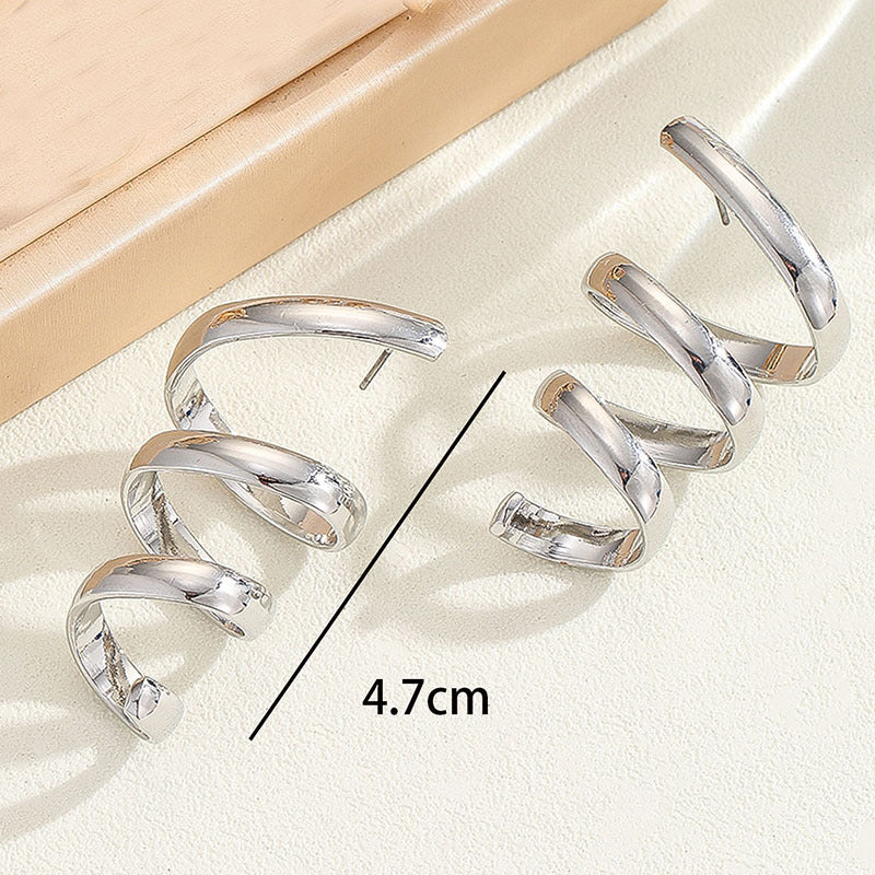 Women's Hanging Earrings with Elegant, Curved Design Style and Serve