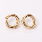 Women's Hanging Earrings with Elegant, Curved Ring Design Style and Serve