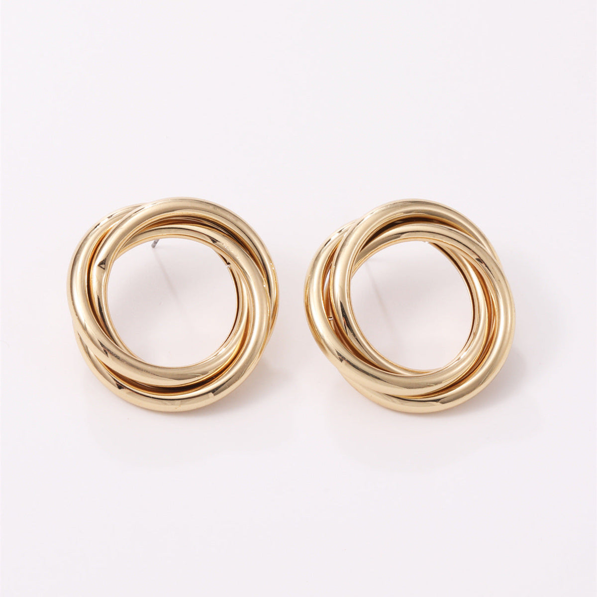 Women's Hanging Earrings with Elegant, Curved Ring Design Style and Serve