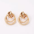 Women's Hanging Earrings with Elegant, Curved Ring Design Style and Serve