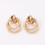 Women's Hanging Earrings with Elegant, Curved Ring Design Style and Serve