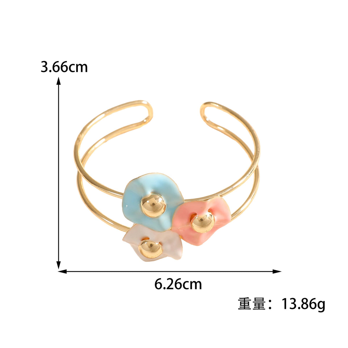 Women's bangle with elaborate floral design Style and Serve