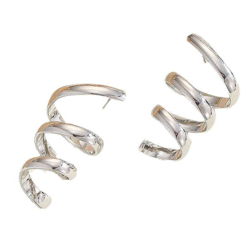 Women's Hanging Earrings with Elegant, Curved Design Style and Serve
