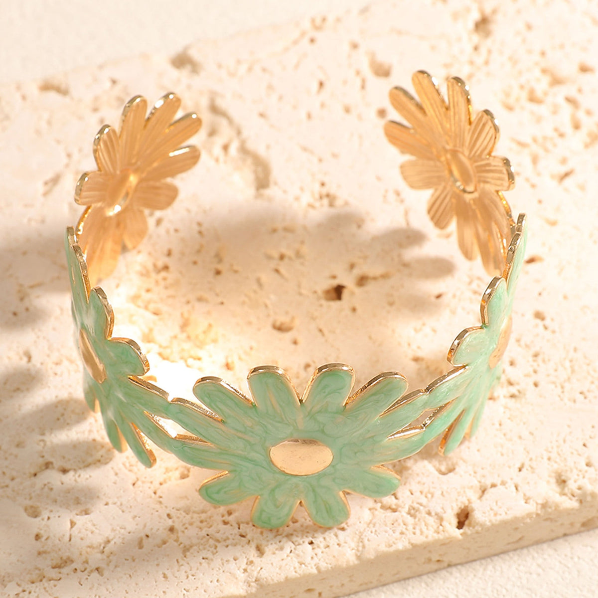 Women's bangle with floral flower pattern Style and Serve
