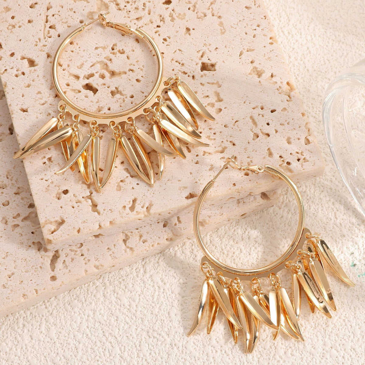 Women Hanging Earrings with Elegant Decorative Leaf Design Style and Serve