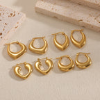 Women's Hanging Earrings with Integrated, Textured Design Style and Serve