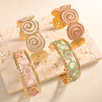 Women's cuff with elegant spiral design Style and Serve