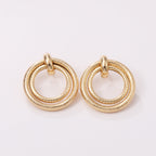 Women's Hanging Earrings with Elegant, Curved Ring Design Style and Serve