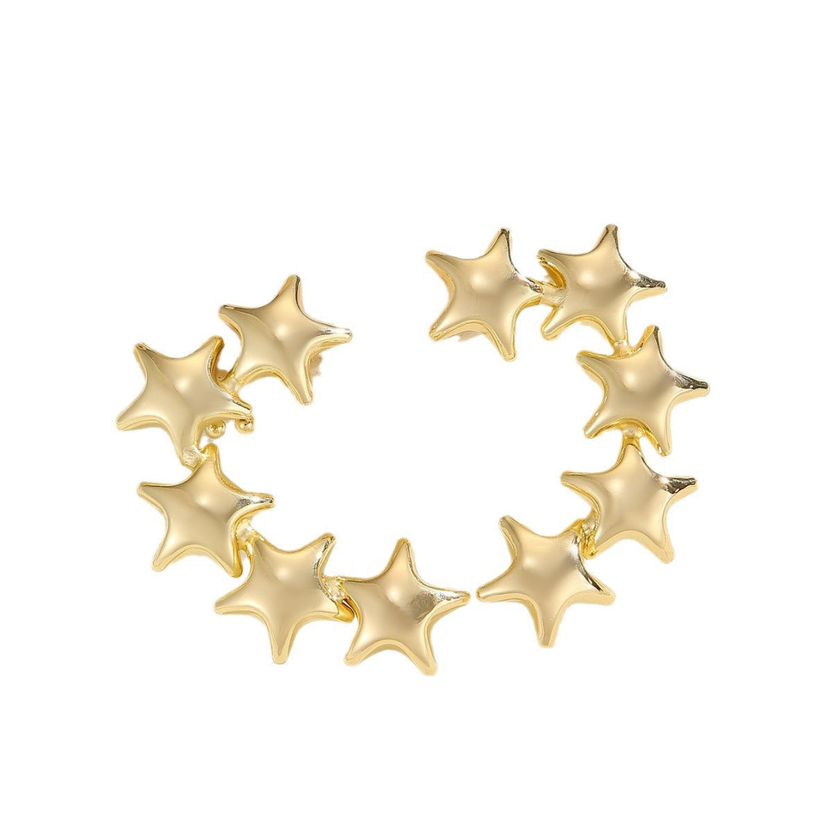 Women's bracelet with structured, golden beads Style and Serve