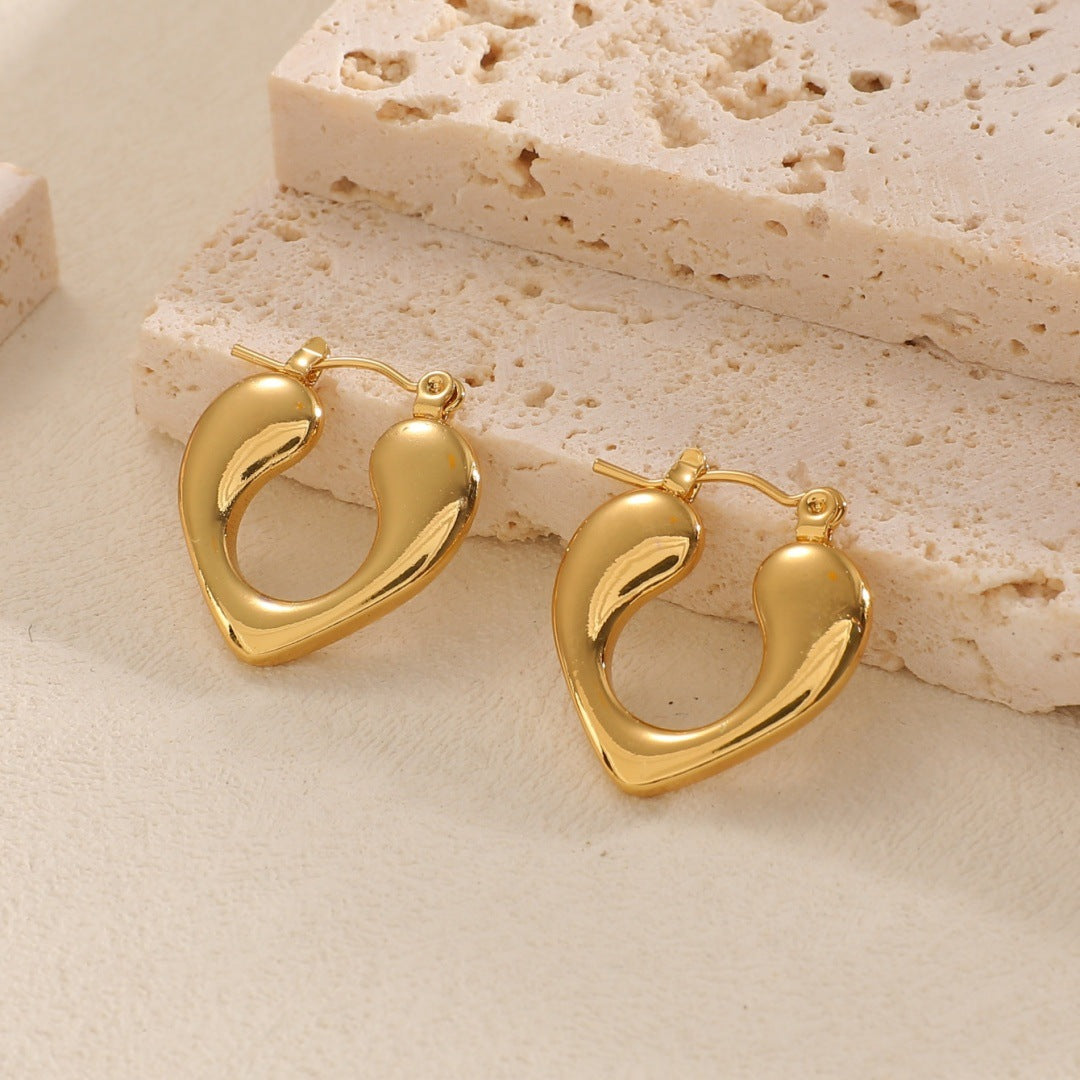 Women's Hanging Earrings with Integrated, Textured Design Style and Serve