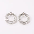 Women's Hanging Earrings with Elegant, Curved Ring Design Style and Serve