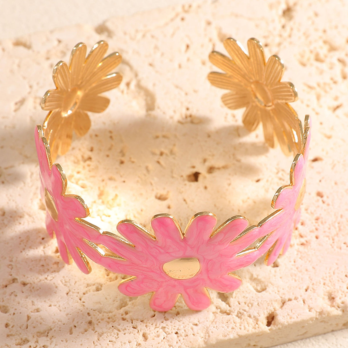 Women's bangle with floral flower pattern Style and Serve