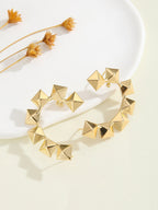 Women's bracelet with structured, golden beads Style and Serve
