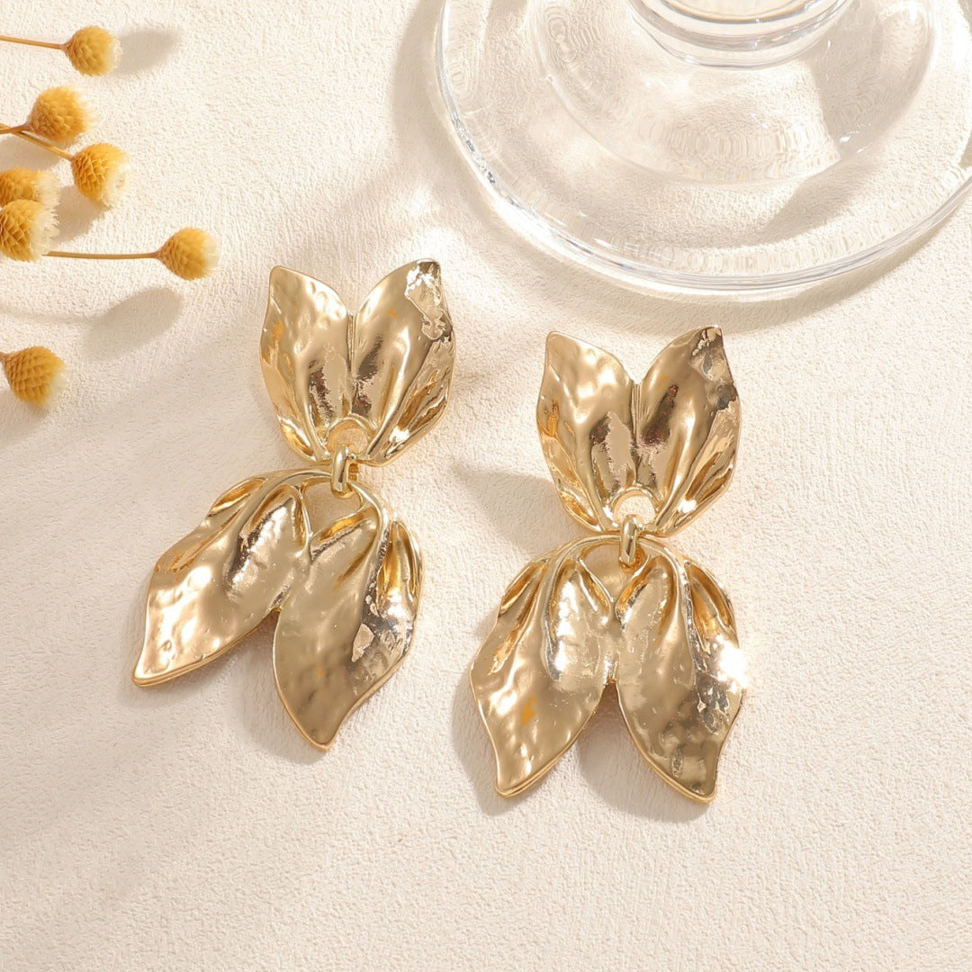 Ladies earrings in elegant leaf design Style and Serve