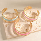 Women Open Bangle with Artistic Relief Design Style and Serve