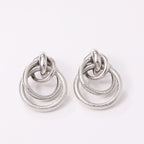 Women's Hanging Earrings with Elegant, Curved Ring Design Style and Serve