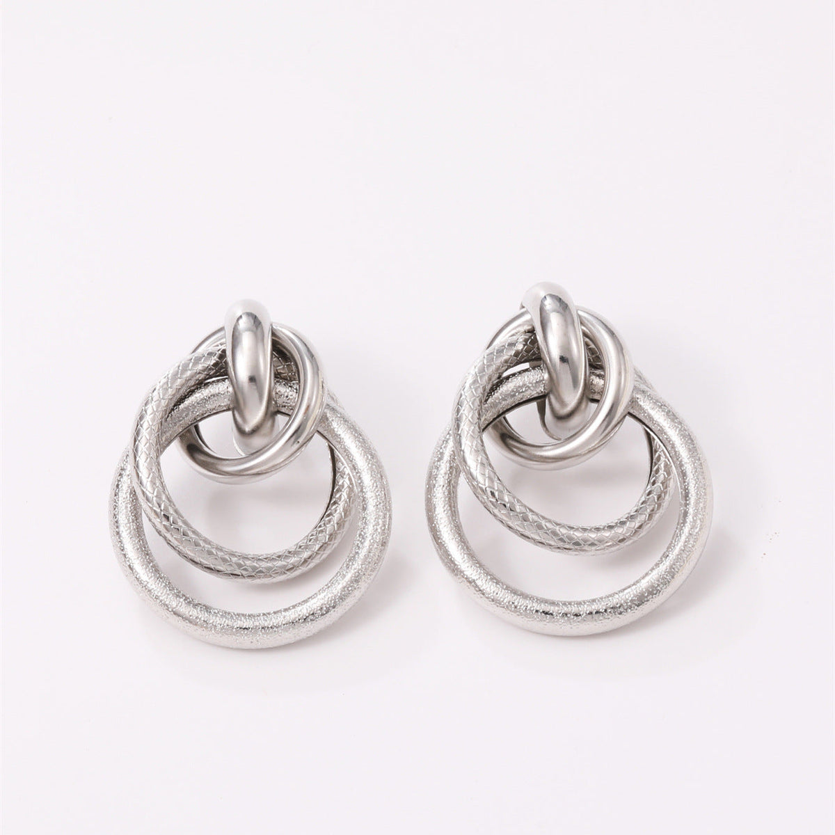 Women's Hanging Earrings with Elegant, Curved Ring Design Style and Serve