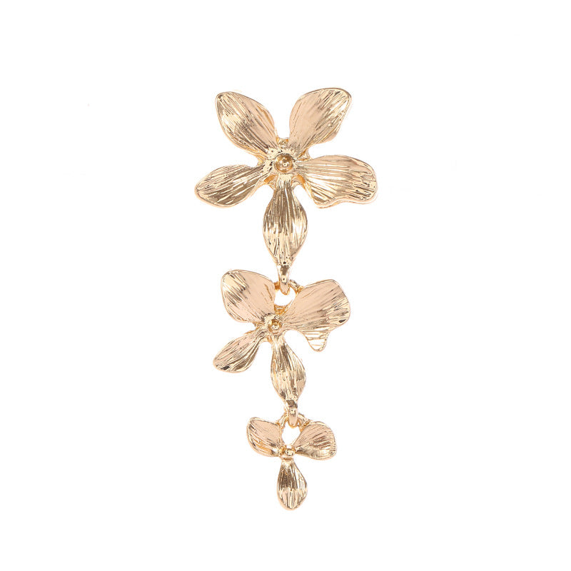 Women's Hanging Earrings with Floral Elements and Elegant Design Style and Serve