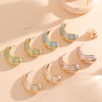 Women Hanging Earrings with Luxurious Gold and Pink Finish Style and Serve