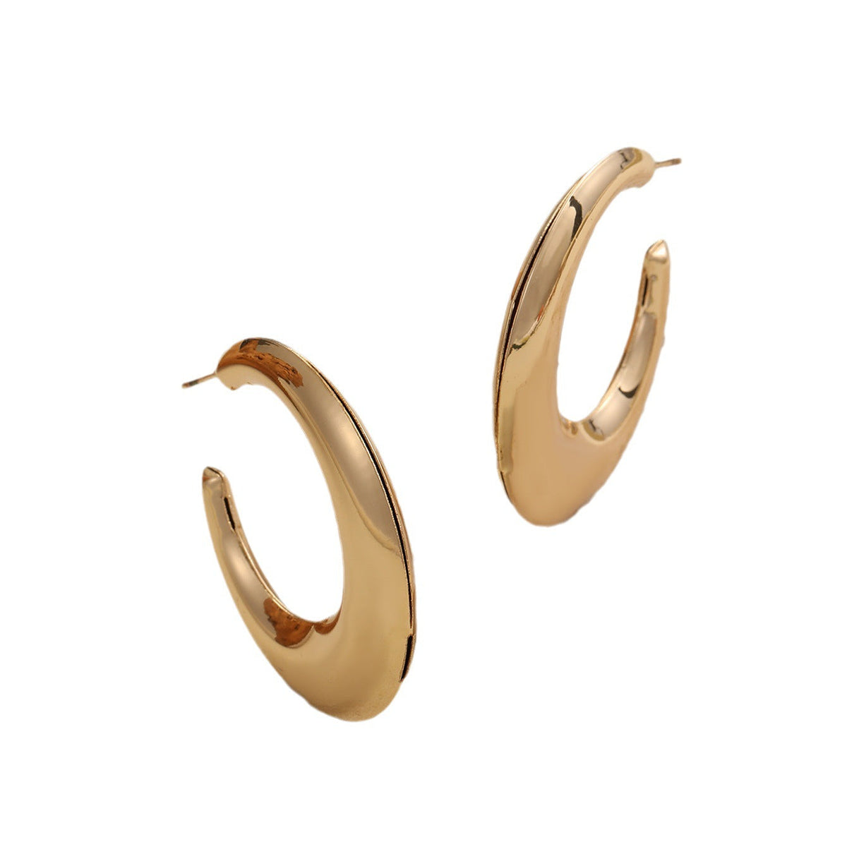 Women's Hanging Earrings in Modern Crescent Design Style and Serve