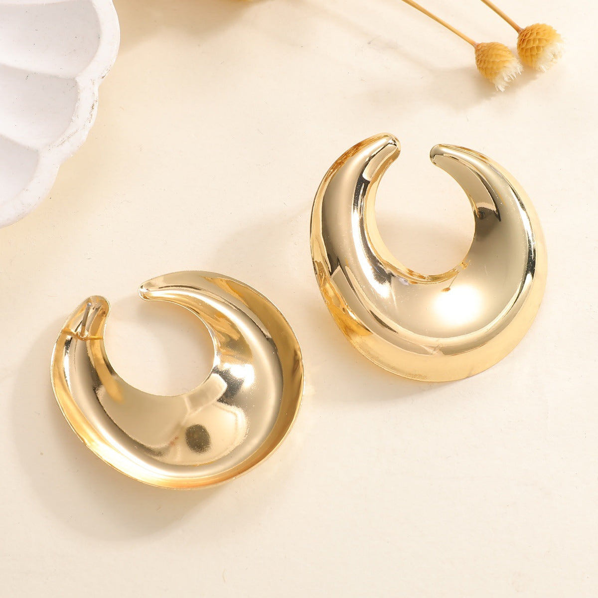 Women's earrings with elegant curved design Style and Serve
