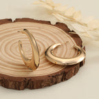 Women's Hanging Earrings in Modern Crescent Design Style and Serve