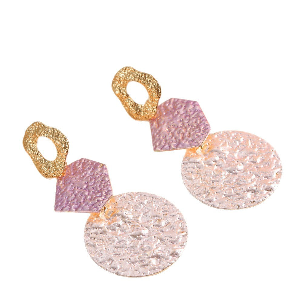 Women's Hanging Earrings with Modern Geometric Design Style and Serve