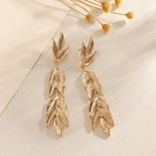 Women's Hanging Earrings with Elegant Leaf Design Style and Serve