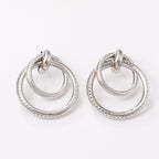 Women's Hanging Earrings with Elegant, Curved Ring Design Style and Serve