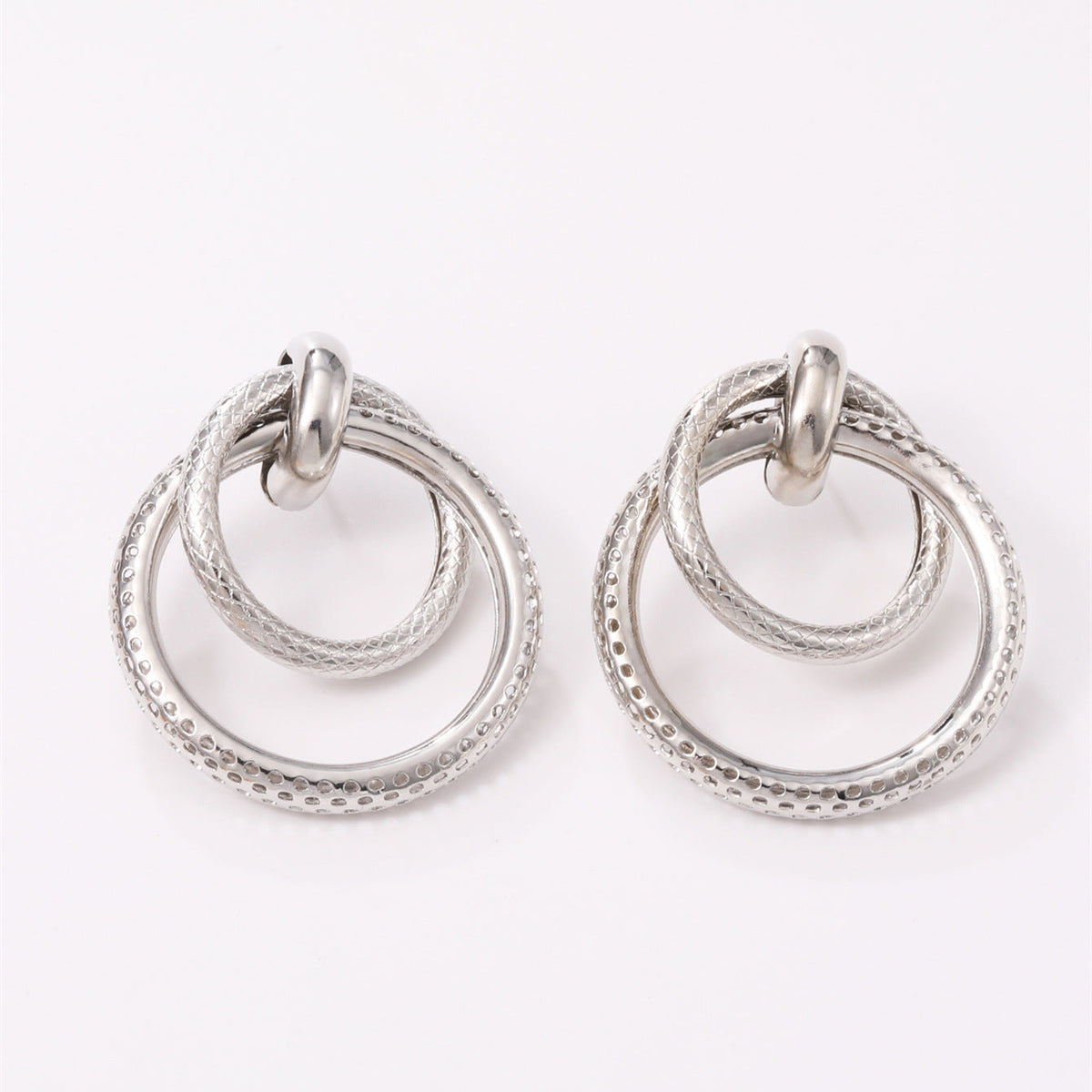 Women's Hanging Earrings with Elegant, Curved Ring Design Style and Serve